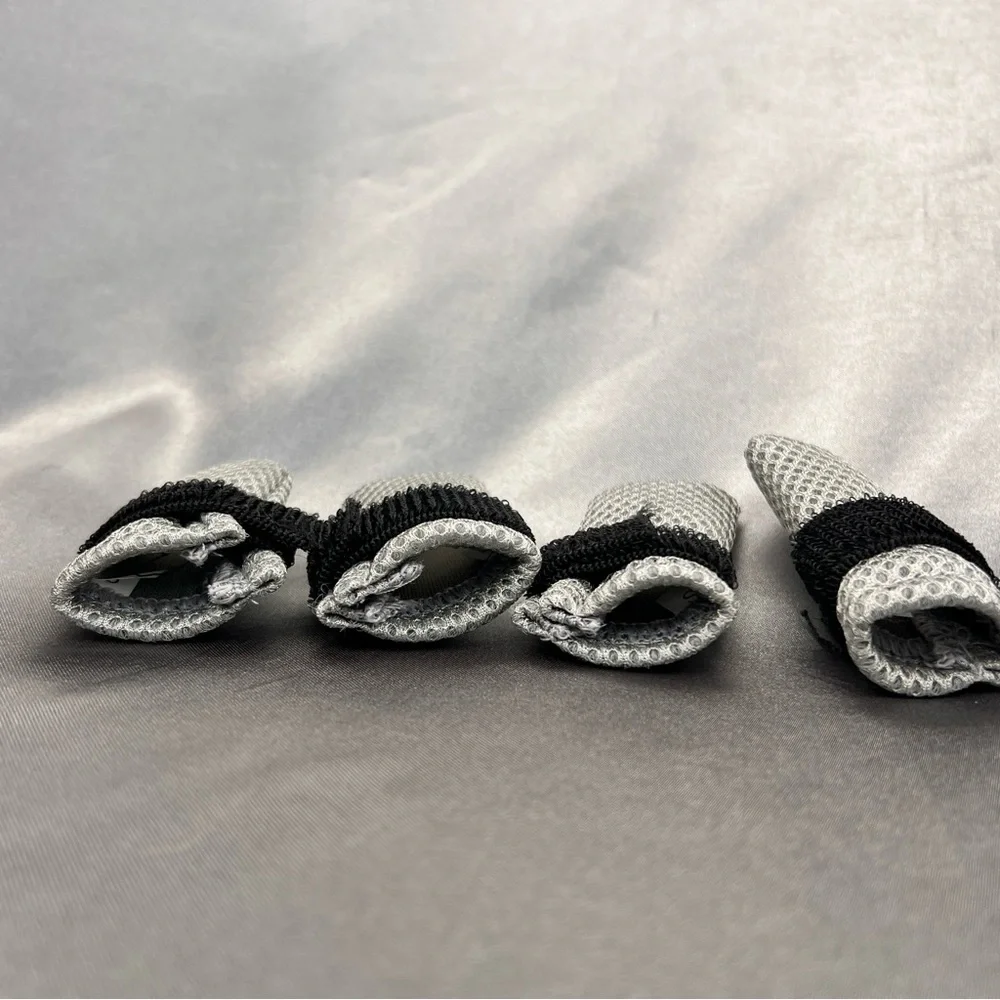 4 PCS Cat Mittens XS Gray Bootie Prevent Scratching Mesh Breathable Kitten Shoes